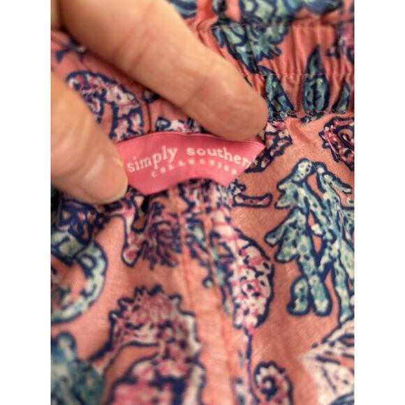 Romantic nautical ladies lounge shorts Simply Southern Sz S - Picture 7 of 8